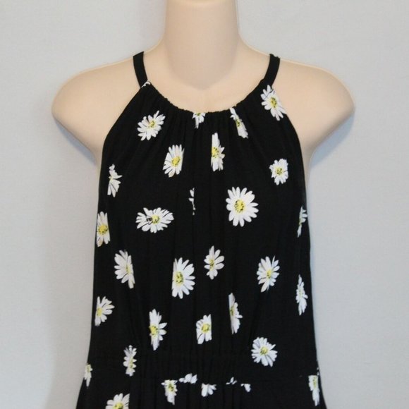 Kate Spade Daisy Print Halter Dress Black Yellow White Women's Size 10 H11549 - Picture 4 of 11
